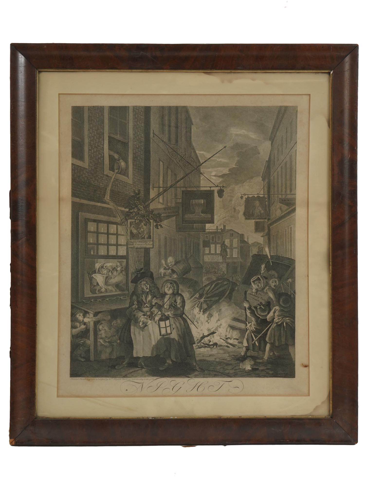 ANTIQUE ENGLISH ENGRAVING AFTER WILLIAM HOGARTH PIC-0